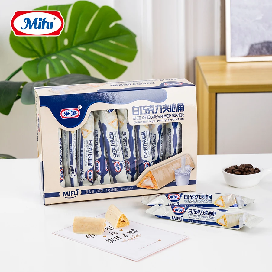 Оптовая продажа печенье с шоколадным покрытием треугольная палочка