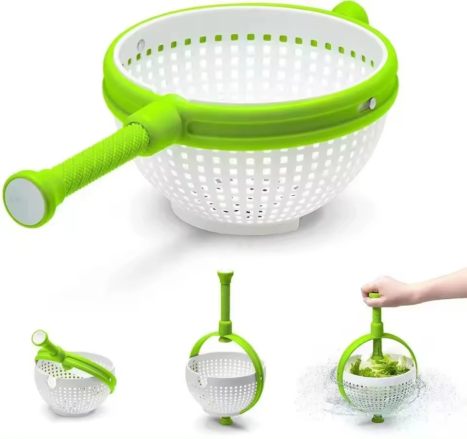 Hot Sale Rotate the Drain Basket Vegetable and Fruit Wash Dehydrating Home Rotating Drain Basket