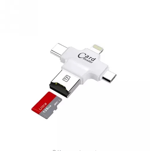 4 in 1 USB OTG drive TF SD Card Reader Adapter for Lightning Android flash disk all kind phone computer flash drive