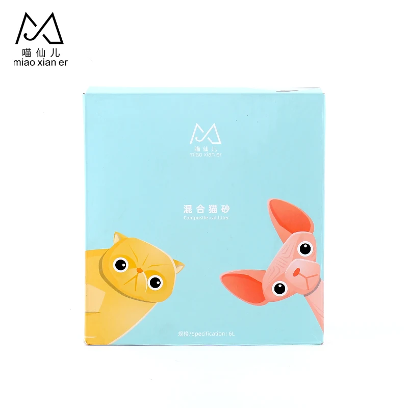 Miaoxianer Natural Quickly Clumping And Highly Absorbent Tofu Cat Litter 6L