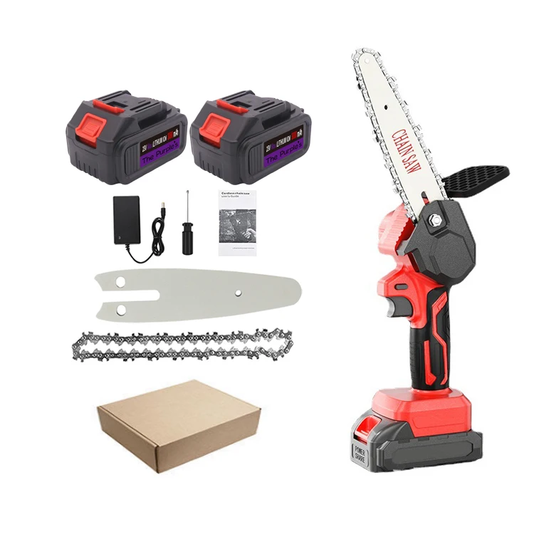 3000mAh 21V 6Inch Portable Battery Electric Echo Chainsaw Small Wood Cutter  Mini Chainsaw Cordless Lightweight One-Hand