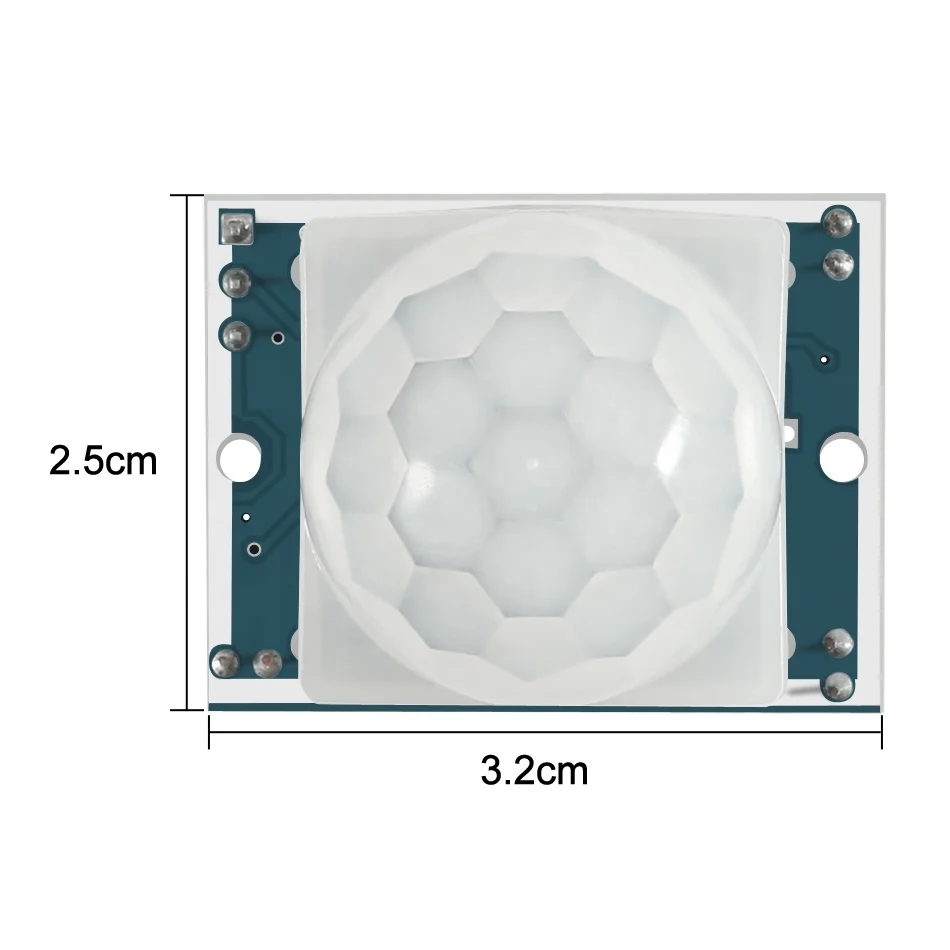 
HC-SR501 PIR Infrared Sensor Human Body Infrared Sensor Motion Module for Arduino for Raspberry Pi Diy Kit Green Blue Version 