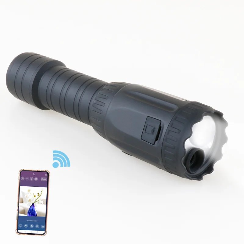 Portable Rechargeable 18650 led flashLight with camera Outdoor Pocket Flashlights