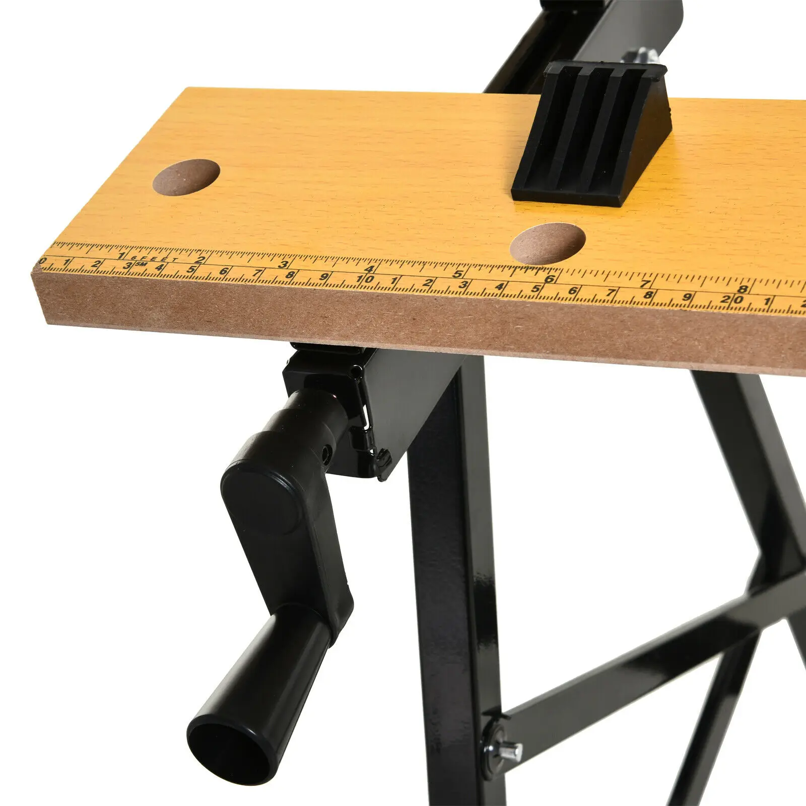 Folding Table Work Bench For Miter Saw Stand With 12 Inch Wood Clamp