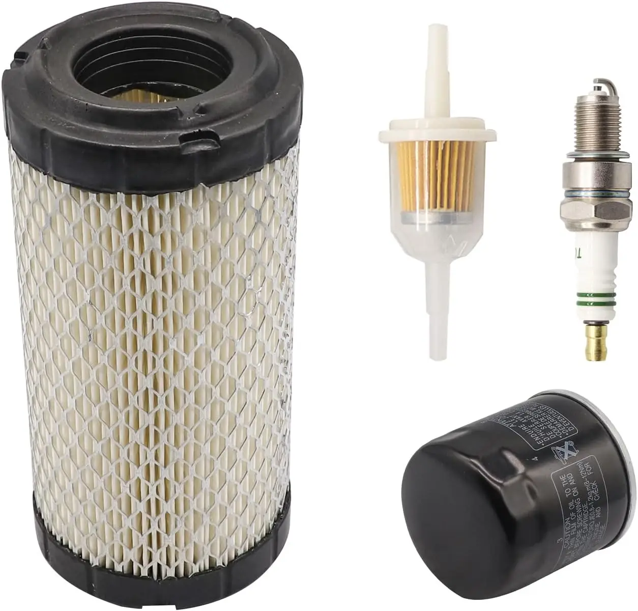 EZGO Tune Up Kit for 2008-Up RXV  4 Cycle Kawasaki Motor with Air Filter Fuel Filter Oil Filter Spark Plug,Engine Maintenance Ki