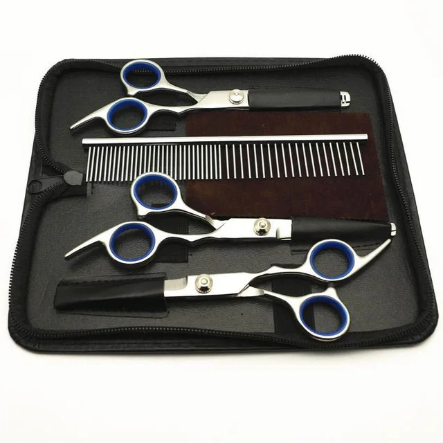 Professional Pet grooming Scissors Sharp Edge Cat Hair Cutting Tools Kit Stainless Curved Blade Pet Barber Scissors For Dog