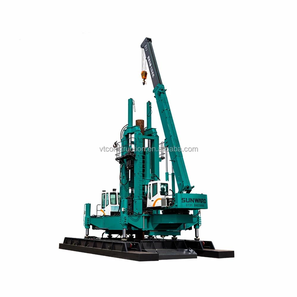 High pressure compact hydraulic static pile driver 120 ton for construction project