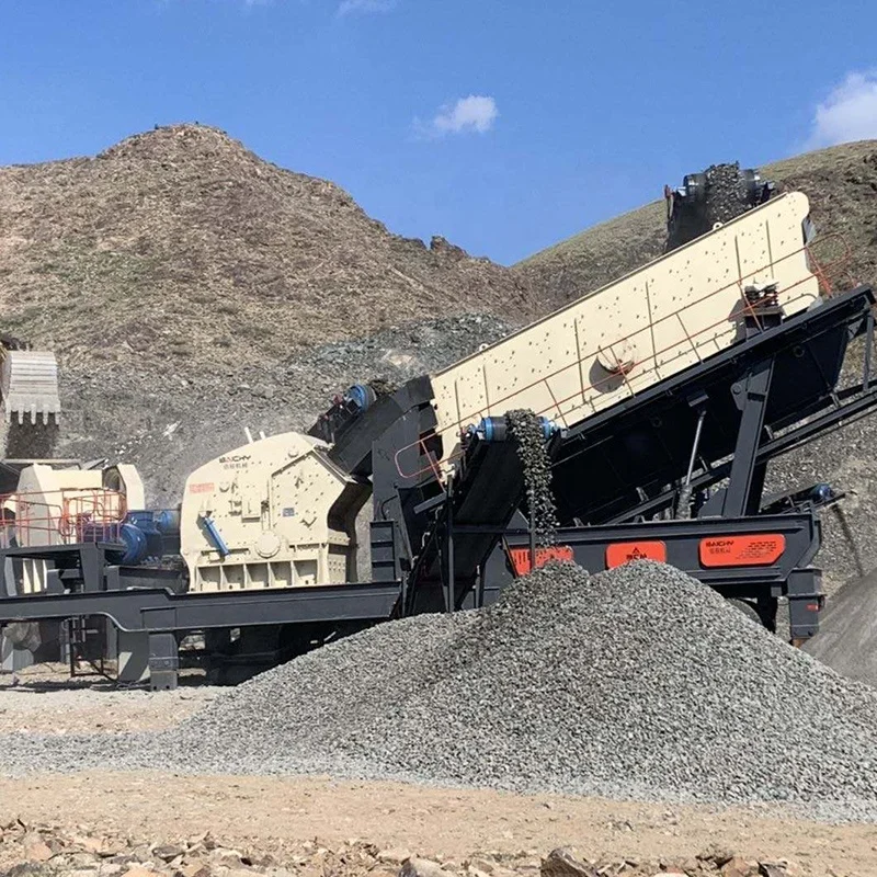 Wheel Type Portable Automation Mobile Impact Crusher Quarry Granite Marble Mobile Impact Crusher Crushing And Screening Plant