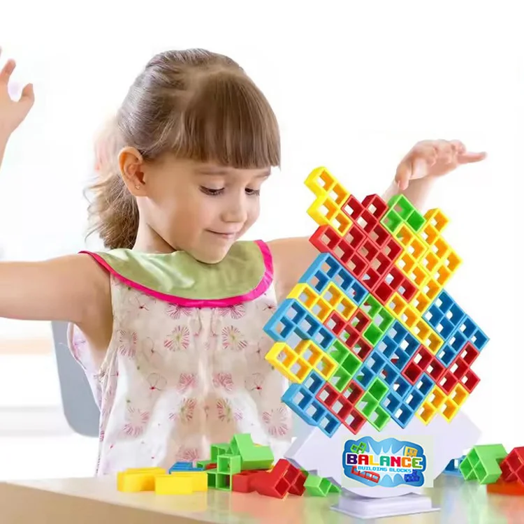 HOT Selling 3D Tetras Tower Balance Stacking Blocks Game Building Blocks Toy For Kids & Adults Board Game