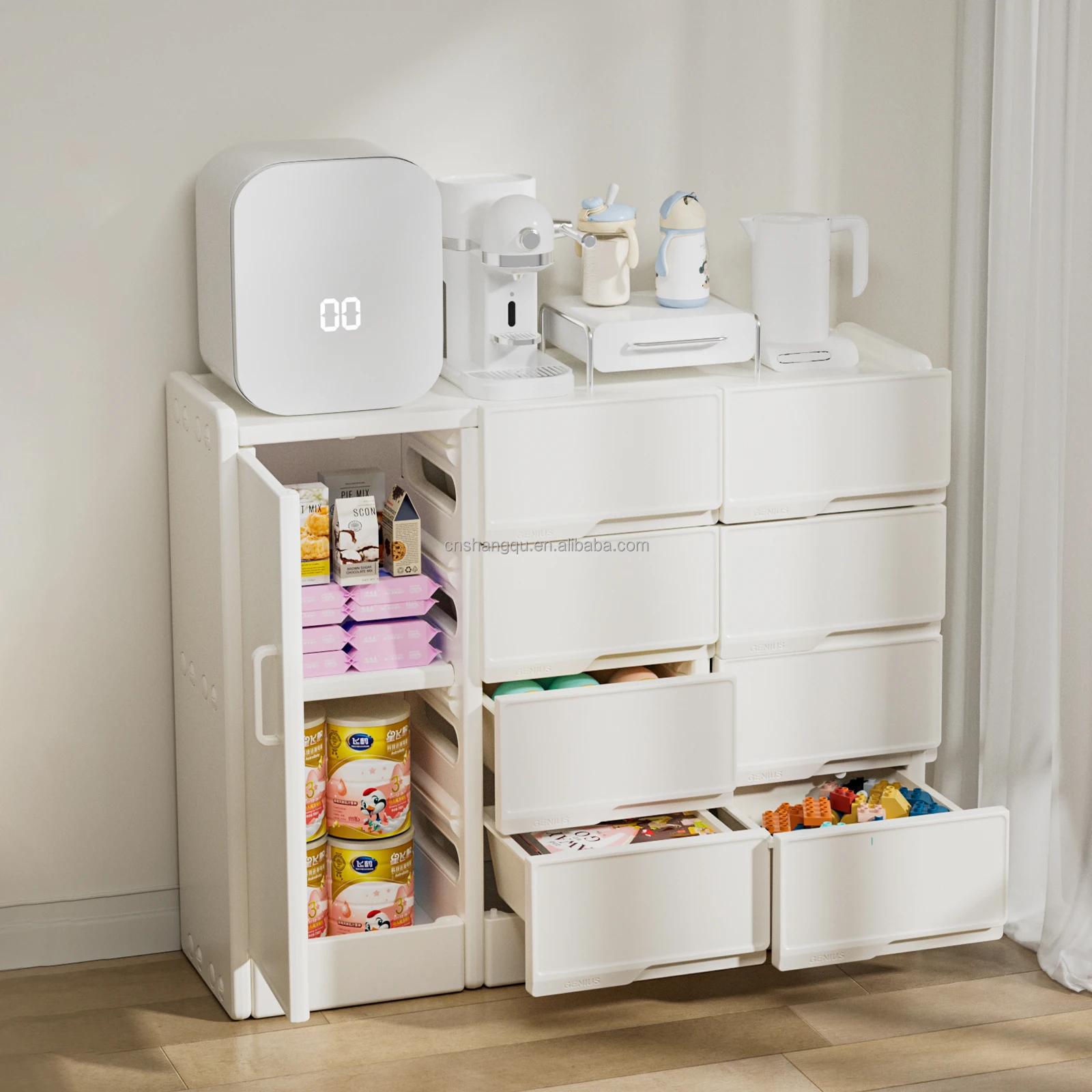 baby cabinet modern white living room children furniture toy clothing storage plastic kids storage cabinet for girls and boys