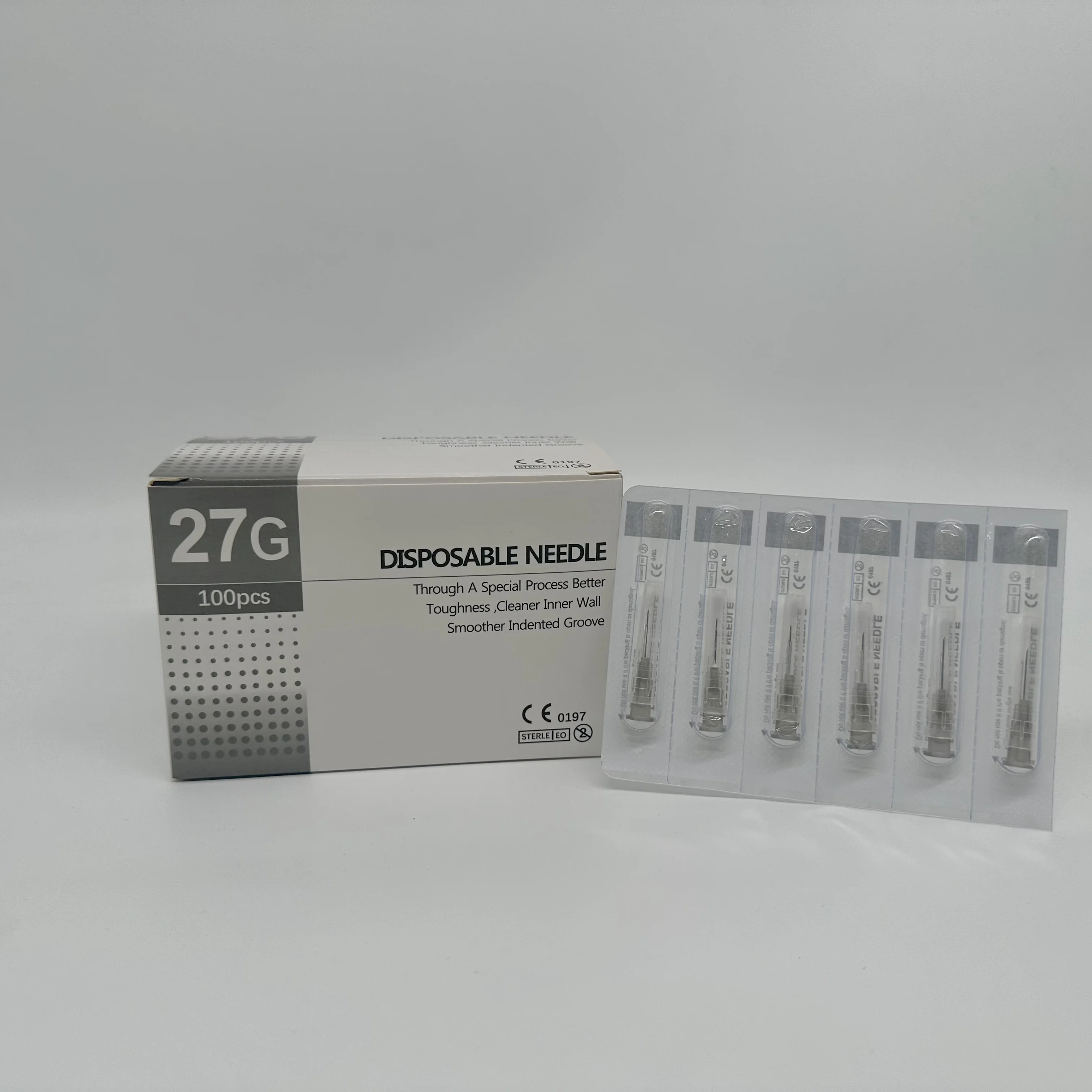 Disposable safety hypodermic needles manufacturing 27G 13mm sterile hyaluronan acid injector bulk needle for Hospital use