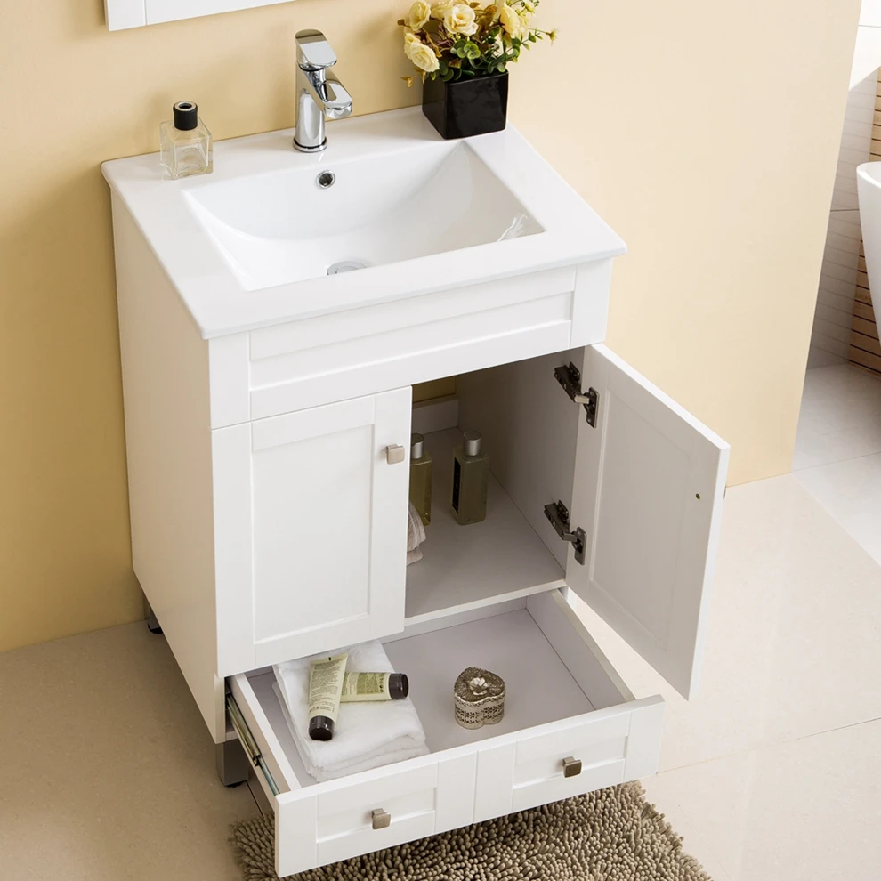 Morden Commercial 1 sink hanging 2 drawers bath furniture bathroom wall mount cabinet single vanity bathroom