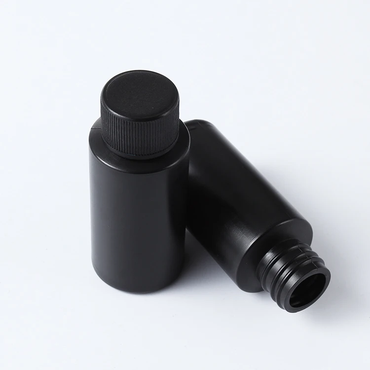 30ml 1oz Empty Black Plastic Squeeze Dispensing Bottles Glue Bottle Light-proof Sealed Plastic Bottle With Caps For DIY Crafts