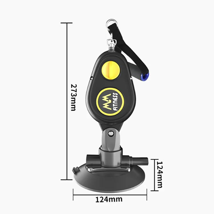 ZJ China Manufacture Adjustable Fitness Rope Trainer Wall Pulley Factory Price Strength Elastic Handle Rope Training Equipment