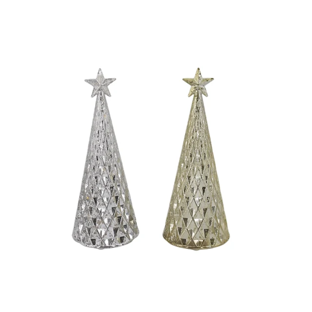 Customized High Quality Glass Tree Tower Star With Led Light Decoration