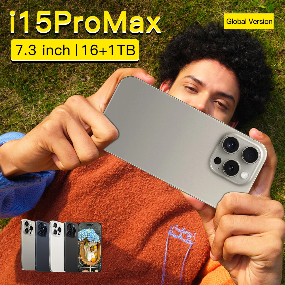 Newest Phone 15 pro max nuevo original 12+512GB 5g 6.7inch Screen Dual Sim Card I 15 phone 15 Pro Max 5g De Smartphones