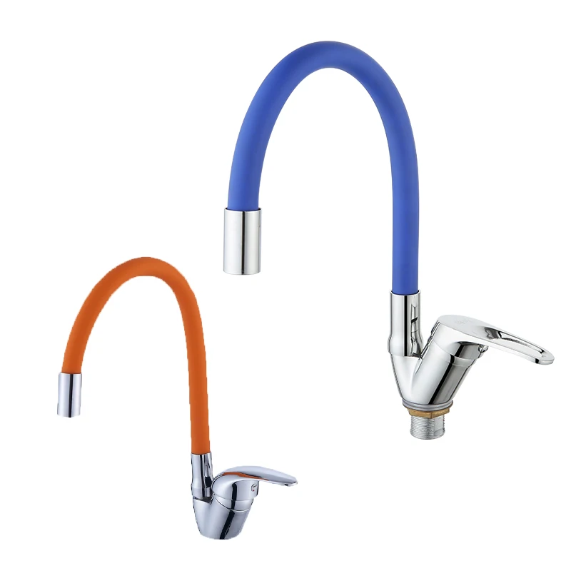 Black Kitchen Faucet  Bathroom Colorful Single Handle Cold and hot Water tap Colorful Customize Flexible Hose