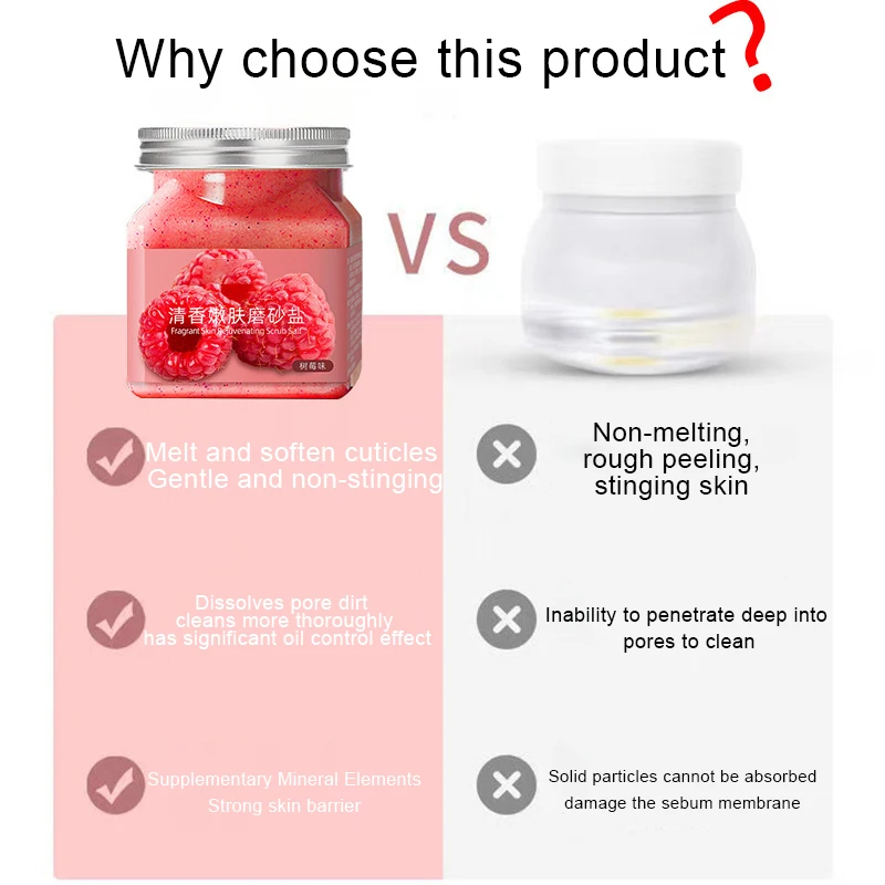 Hot Sale Custom Natural Fruit Essence Sea Salt Exfoliating Moisturizing Soft Deeping Cleansing Body Scrub For All Type Skin