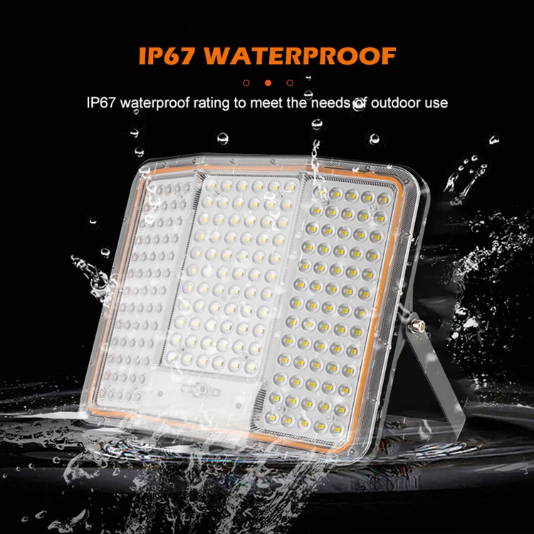 Remote Control Smd2835 Abs Ip67 Waterproof Sense Led Flood Lamp Outdoor 100w 200w 300w 400w 500w Solar Reflector Flood Light