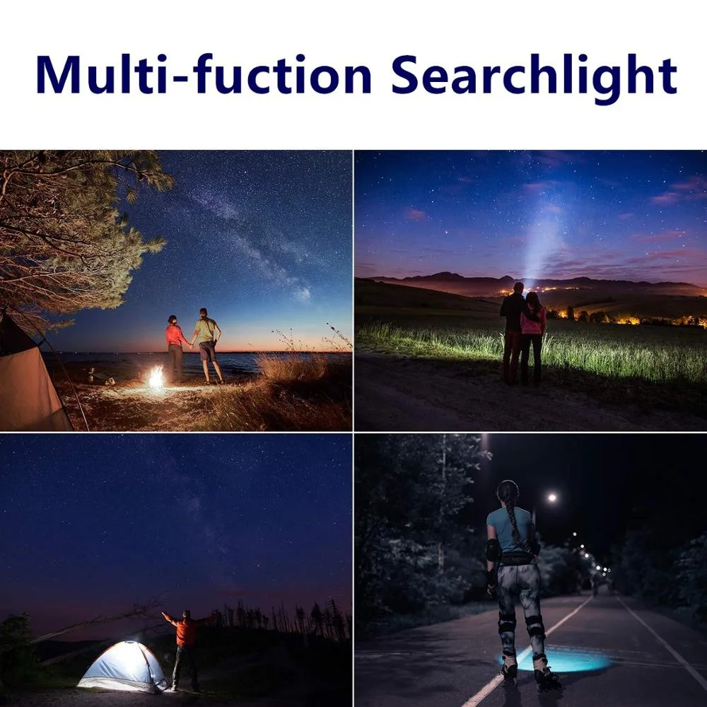 
Strong Light Powerful LED Hand Police Military Searchlights Portable Search Light 