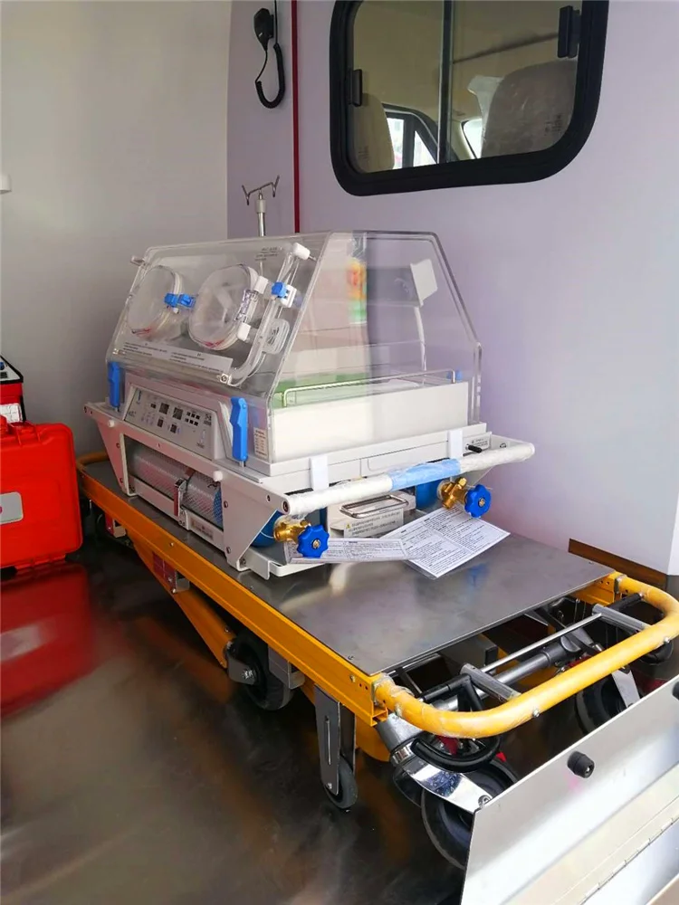 China supplier low price medical stretcher Hospital Patient Transport Oxygen bottle Ambulance