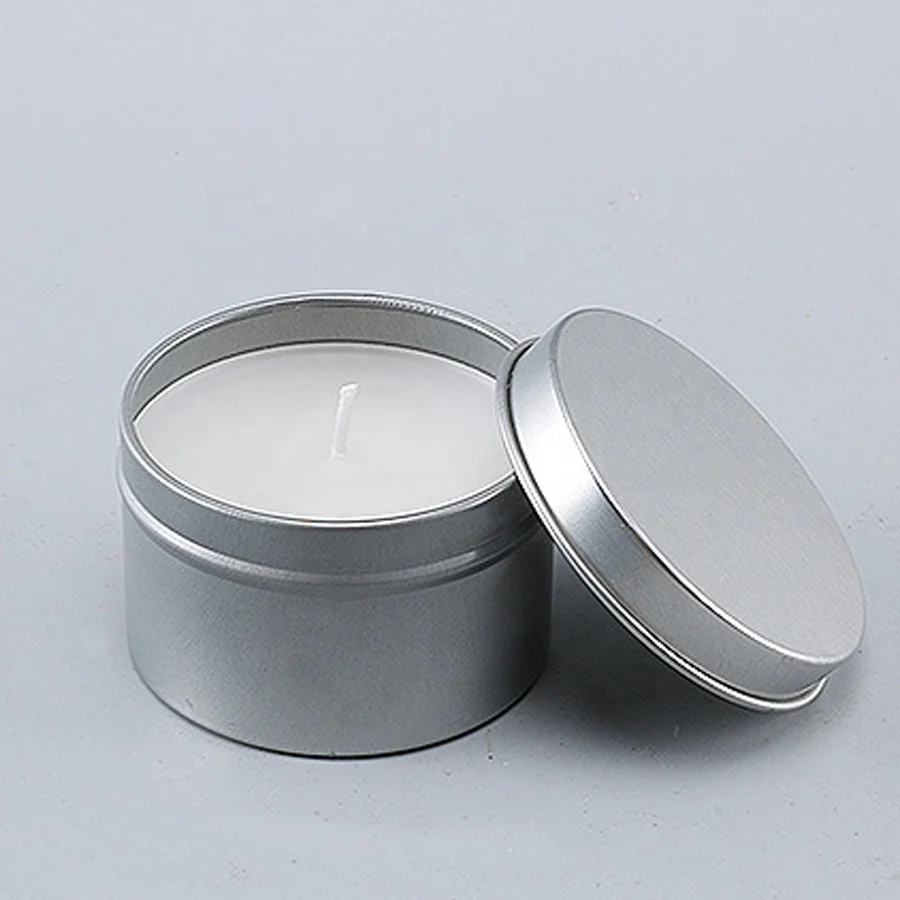 Christmas Portable Empty Box Round Candle Can Cup Metal Stamping Stretch Bottom Sealed Tinplate Scented Cream Aromatherapy Jar