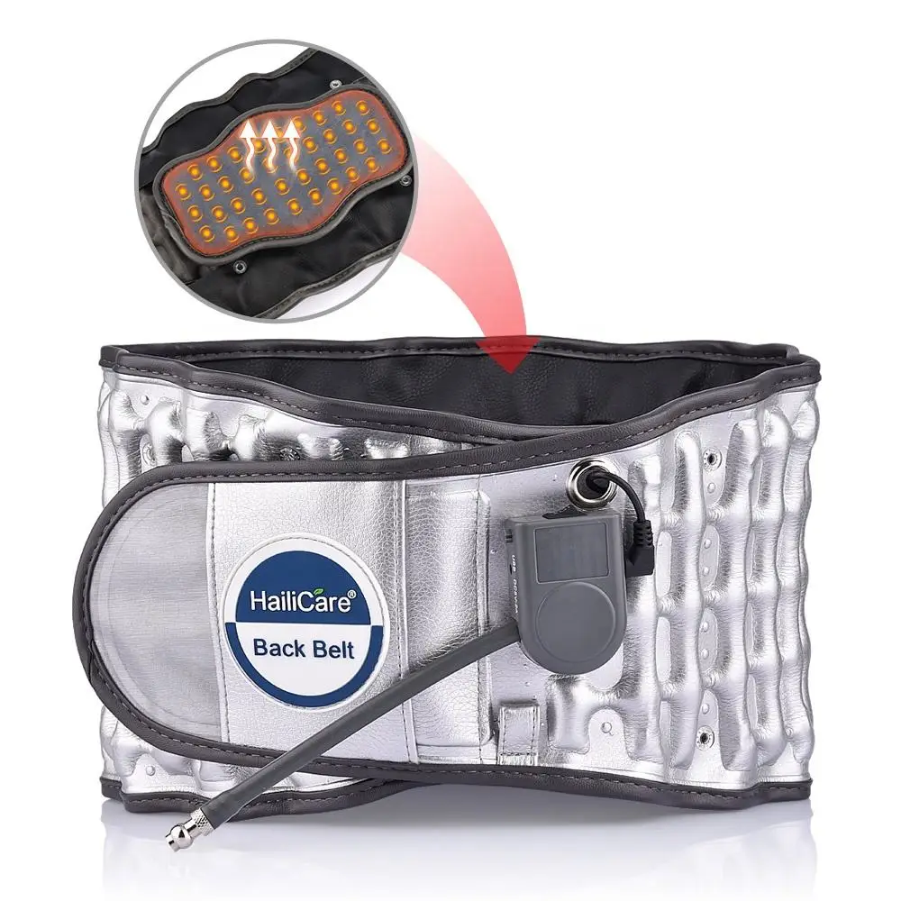 Lower Back Pain Relief Lumbar Spinal Support Physical Therapy Decompression Device Air Traction Belt