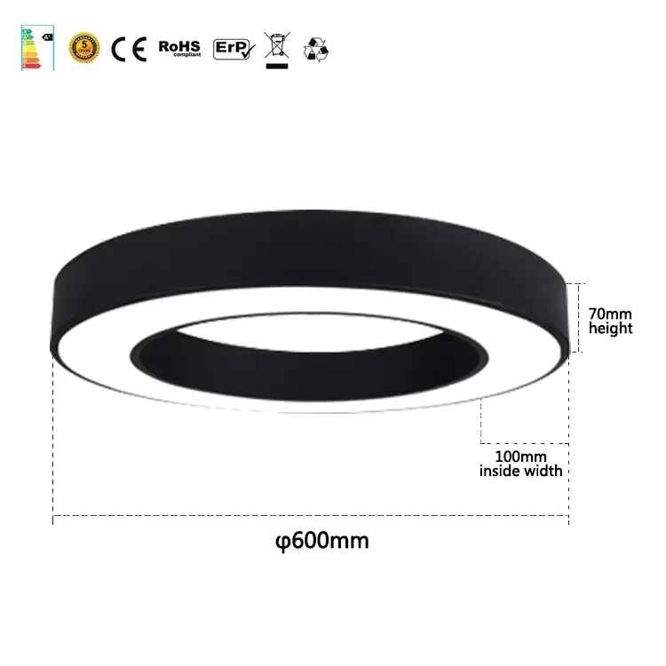 Pop ceiling design Circular Chandelier Round Hanging electrical lamp cycle pendant light for home decor