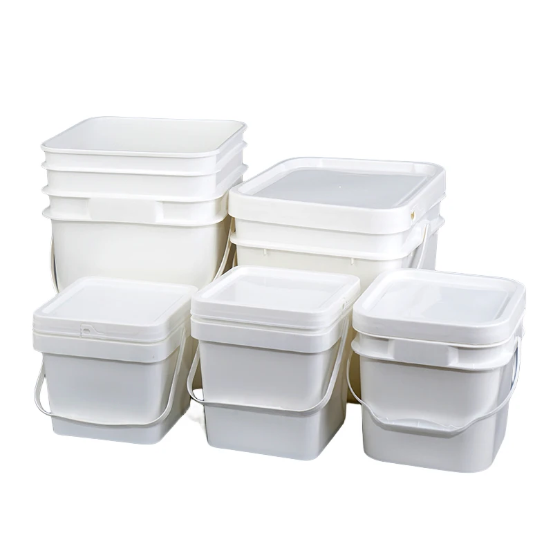 Custom Printed Buckets Container Colorful plastic pail buckets wid lids