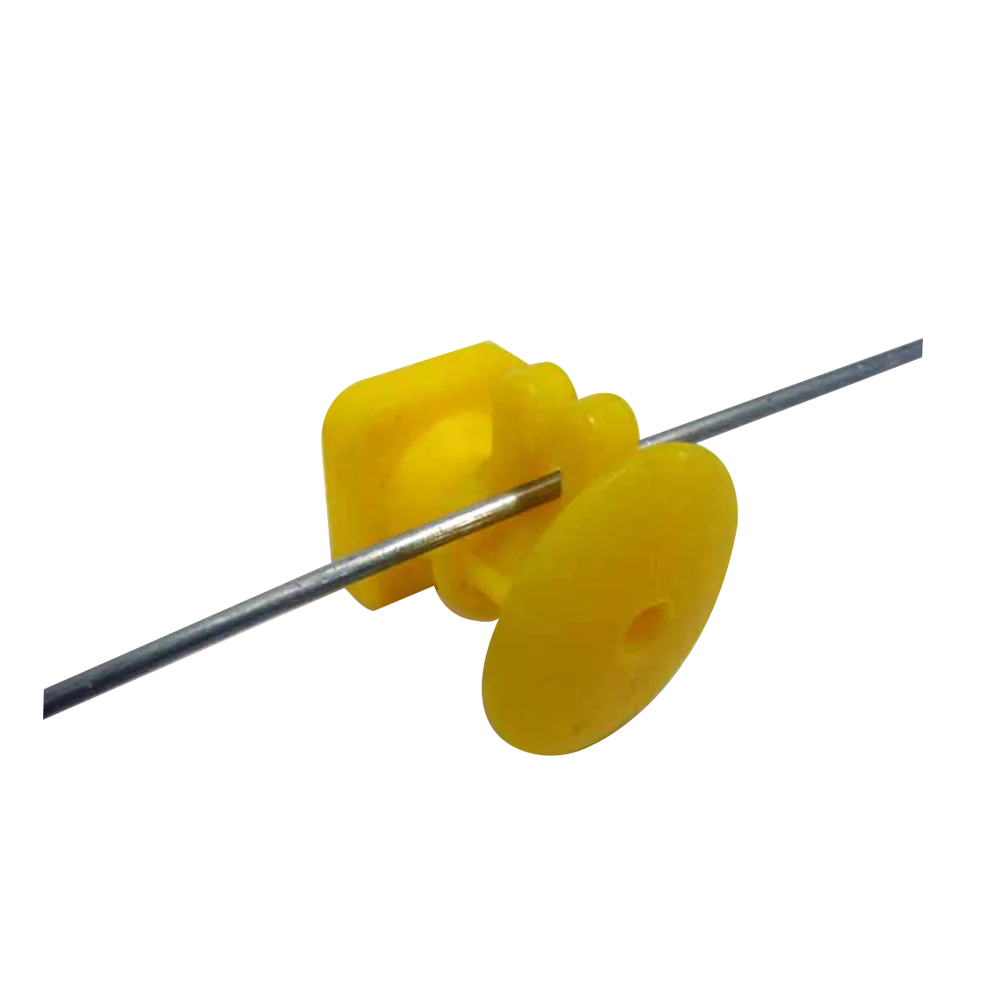 Chain Link Yellow Plastic Electric Fence Wood Post  Insulator For Bracket