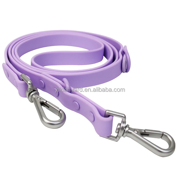 RTS Luxury PVC Material Waterproof Double color metal buckle  Dog pet leash