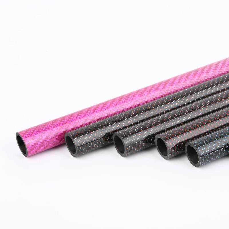 Manufacture high modulus 3k carbon fiber round tube/pole/pipe custom carbon fiber tube