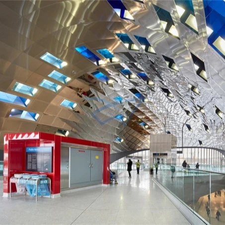 Stylish mirror finished aluminum clip in ceiling smooth surface panel