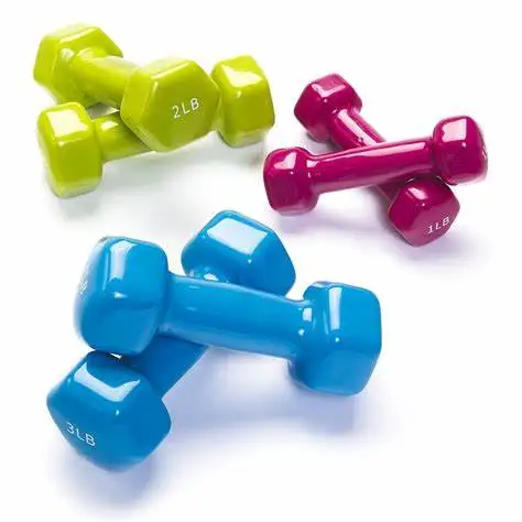 Colorful Vinyl Neoprene Coated Dummbell Dipped Hex Dumbbell