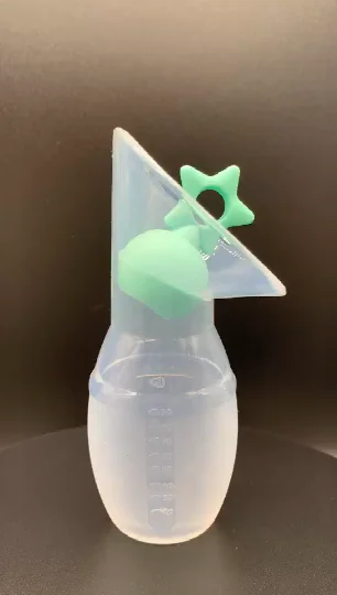 BPA Free Custom Lid Suction Milk Saver Silicone Manual Pump Breast Feeding Collector