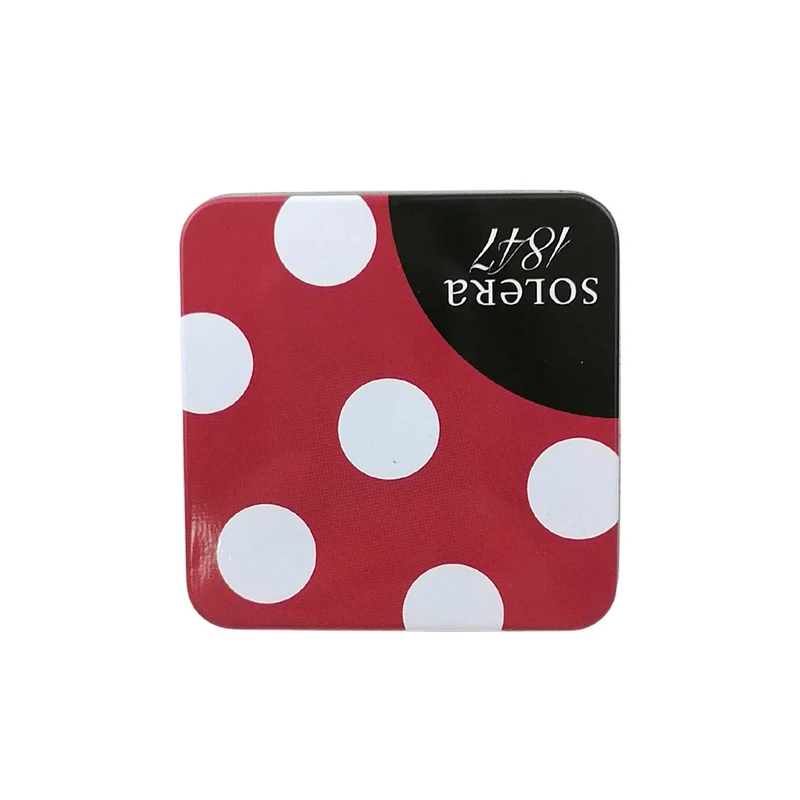High Quality Custom Designed Square Metal Tin Coasters With Cork On Back 4 Pieces Tin Coaster Gift Sets with Tin Boxes