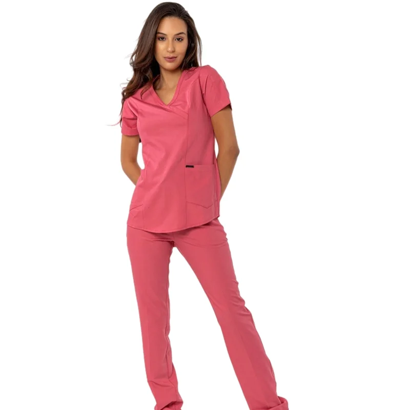 Cherokee Hot Sale Medical Scrubs Uniforms Women Scrub Nurse Uniform Sets for Hospital OPP Polyester OEM Custom Service 20 Pcs