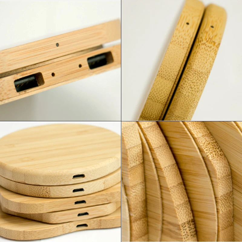 Wireless Charging 2020 NEW Hot Selling Portable Universal Wooden Wireless Phone Charger Fast Charging  Customized Mobile Power