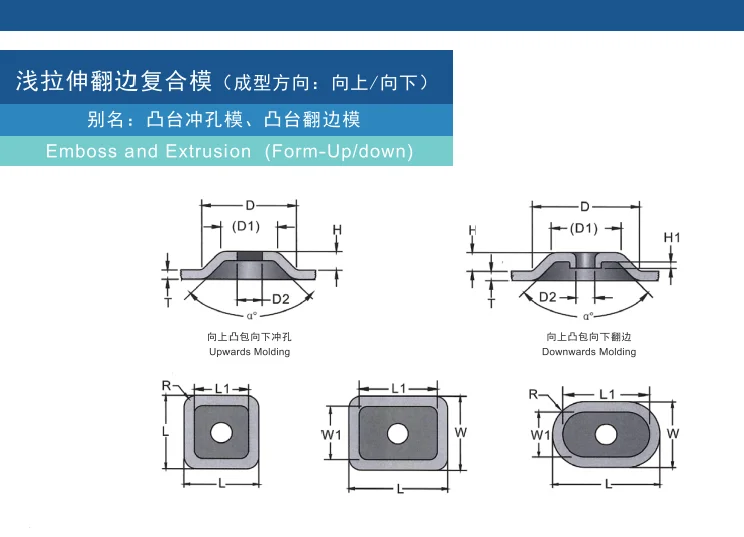 Manufacture forming tool Emboss and Extrusion mold metal stamping custom made cnc punch press