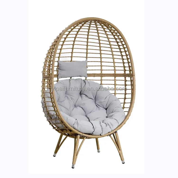 outdoor furniture  steel frame PE rattan garden egg chair