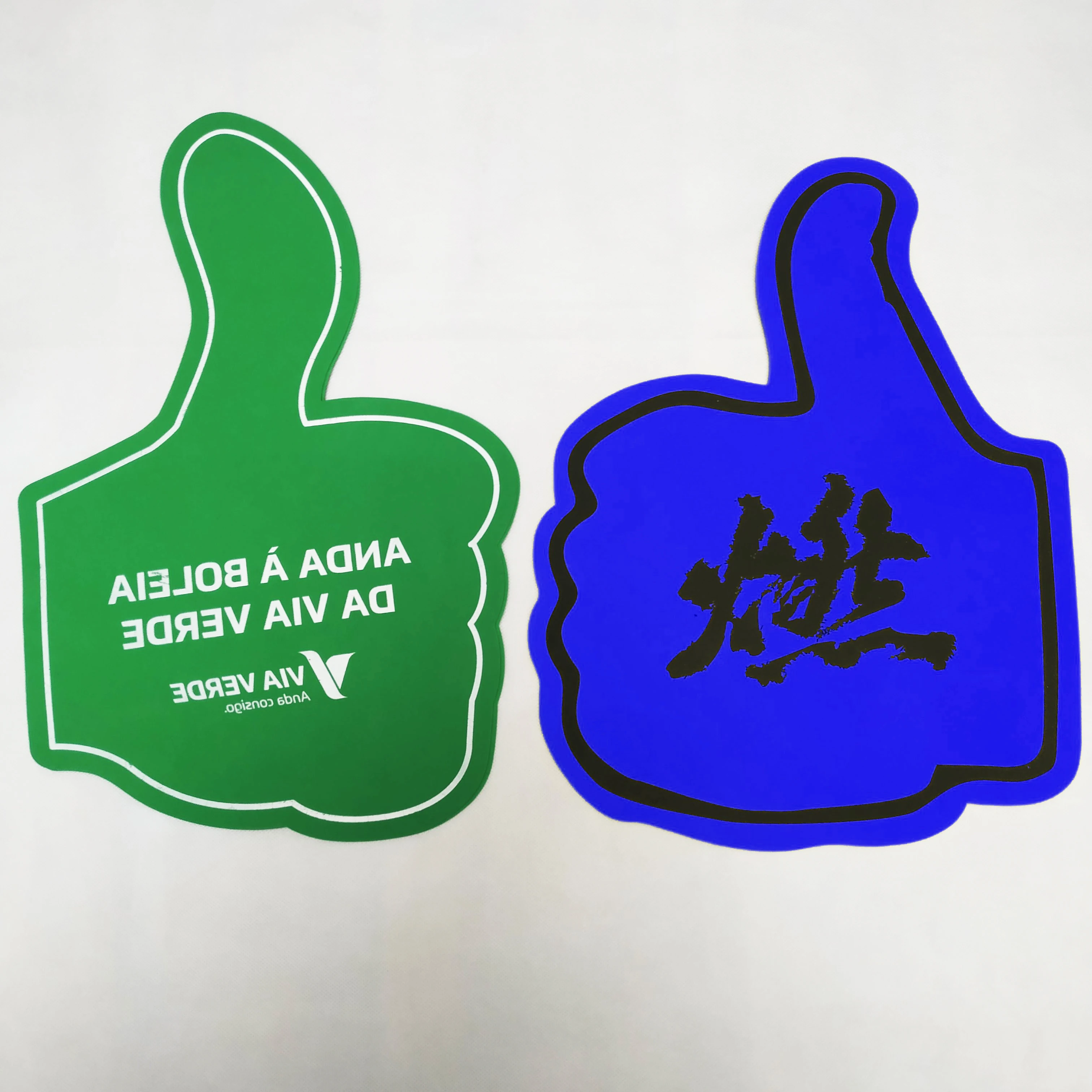 
Customized party supplies sports fans eva foam hand cheering mitt custom logo print big cheering foam thumb finger hand 