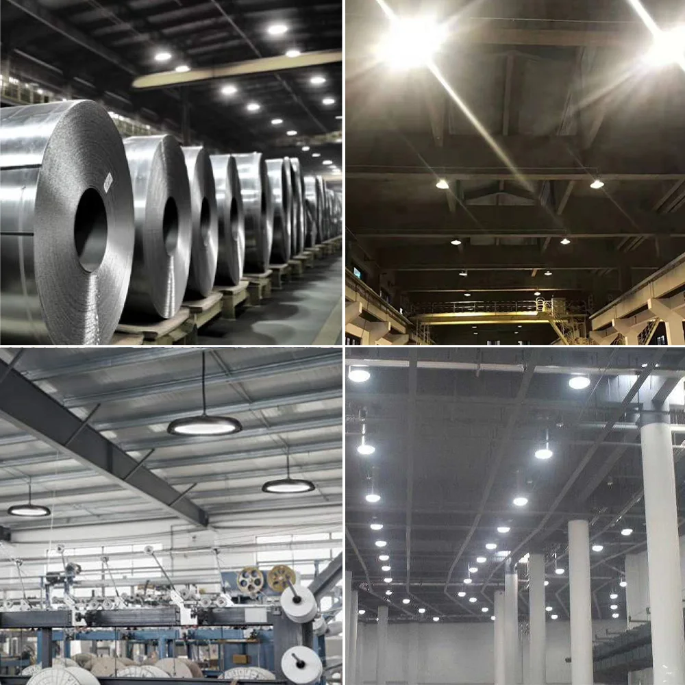 KCD Warehouse High Lumen Aluminum Housing UFO Explosion Proof Lamps Linear Anti Glare 200w 400w 1000w 6500k LED High Bay Light
