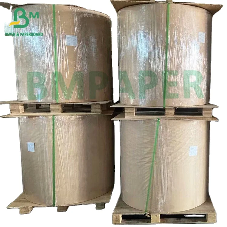White & Brown Primary Fibre Based Sack Kraft Paper 80gsm 90gsm High Strength Kraft Paper