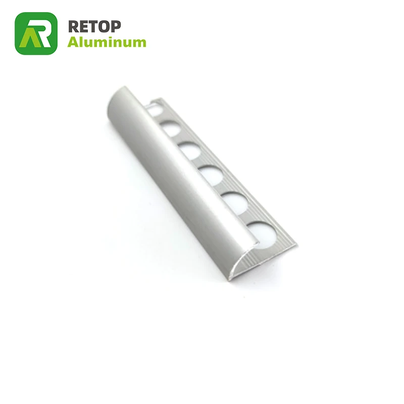 Round Shaped Decor Metal Line Strip Aluminium Tile Edge Trims Corner