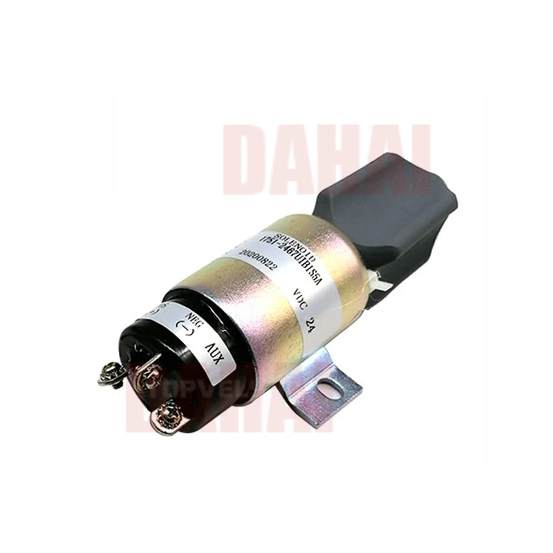 High quality  Excavator Parts 24V Flameout Solenoid Valve S6K Stop Solenoid Valve 1751-2467 1751-2467UIBIS5A