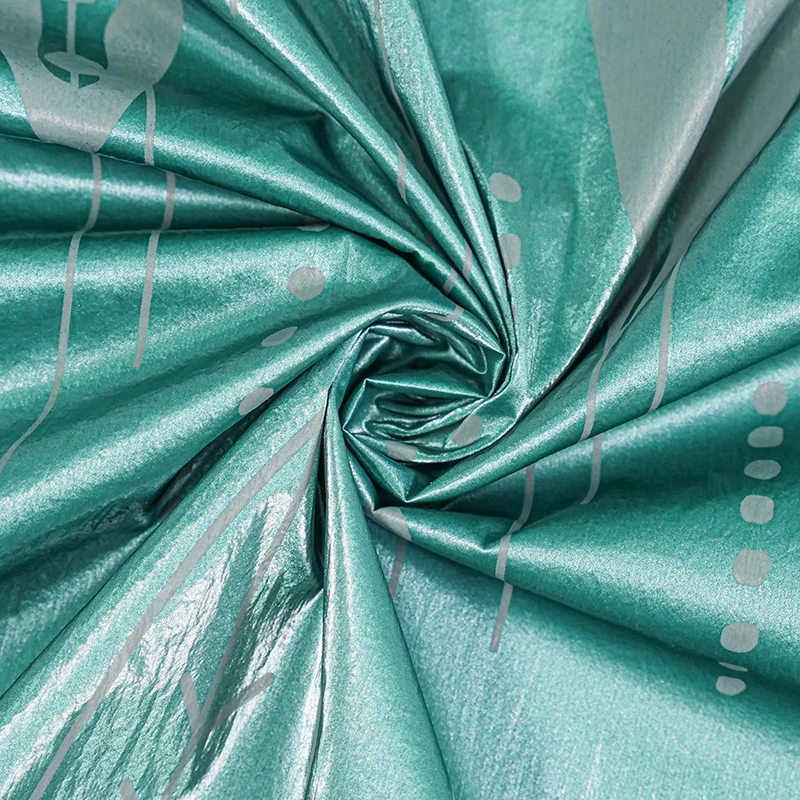 380T wrinkle nylon taffeta fabric windproof 75GSM sustainable waterproof fabric for down-jacket