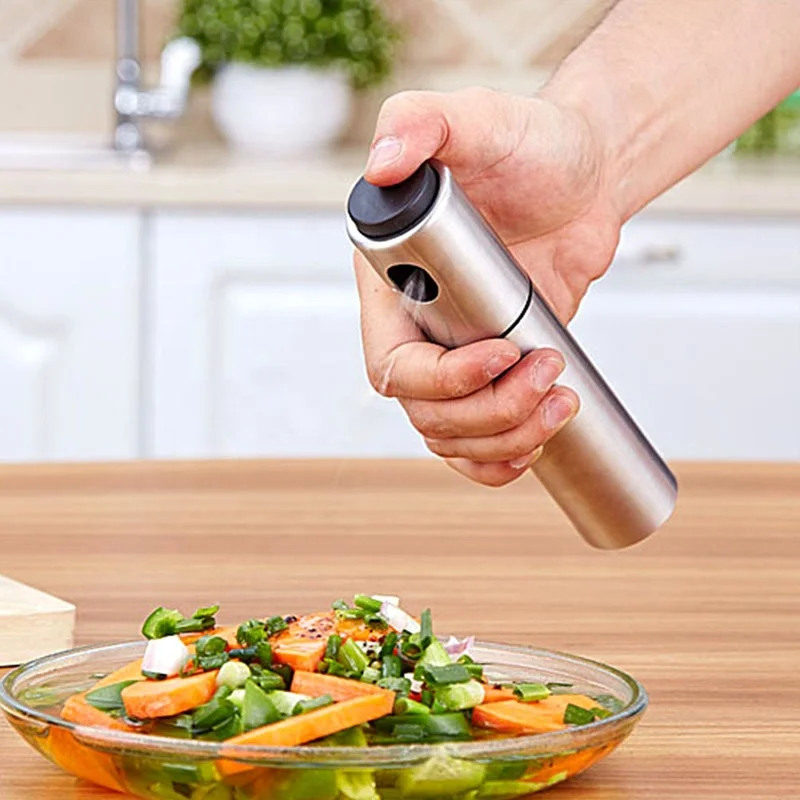 Kitchen Baking Oil Spray Bottle Vinegar Stainless Steel Bottle Oil Dispenser Cooking Tool Salad BBQ Water Pump Gravy Oil spray
