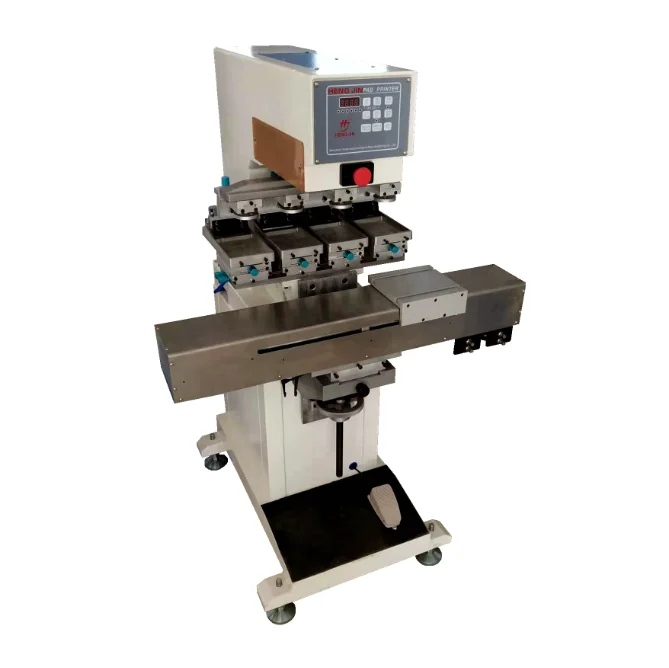HP-160D 4 colors pad printer closed Sealed Ink Cup Automatic Pad Printing Machine
