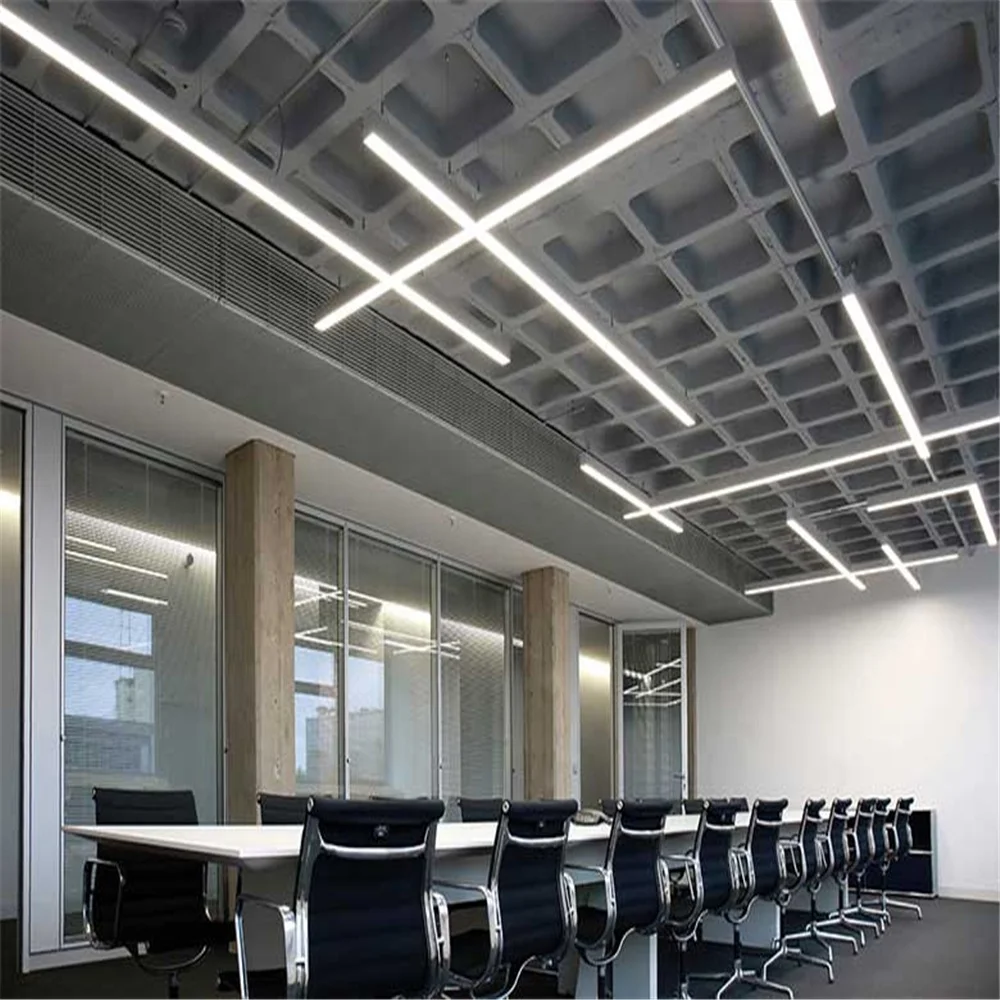 Led Chandelier Black Pendant Light Dimmable Ceiling Hanging Lamp With Remote Control Linkable Square Rectangle Linear Light