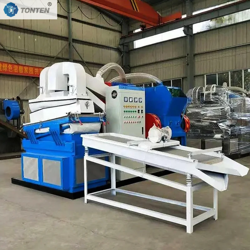 Scrap copper wire recycling peeling crusher aluminum copper metal plastic separation wire granulator machine